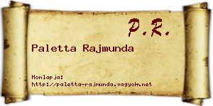 Paletta Rajmunda névjegykártya